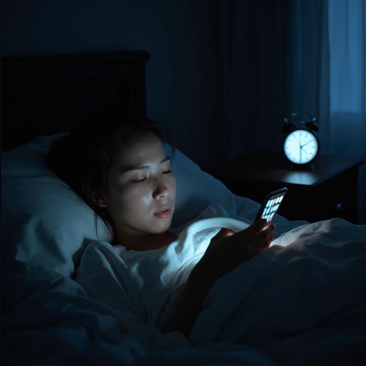 Sleeping late on phone